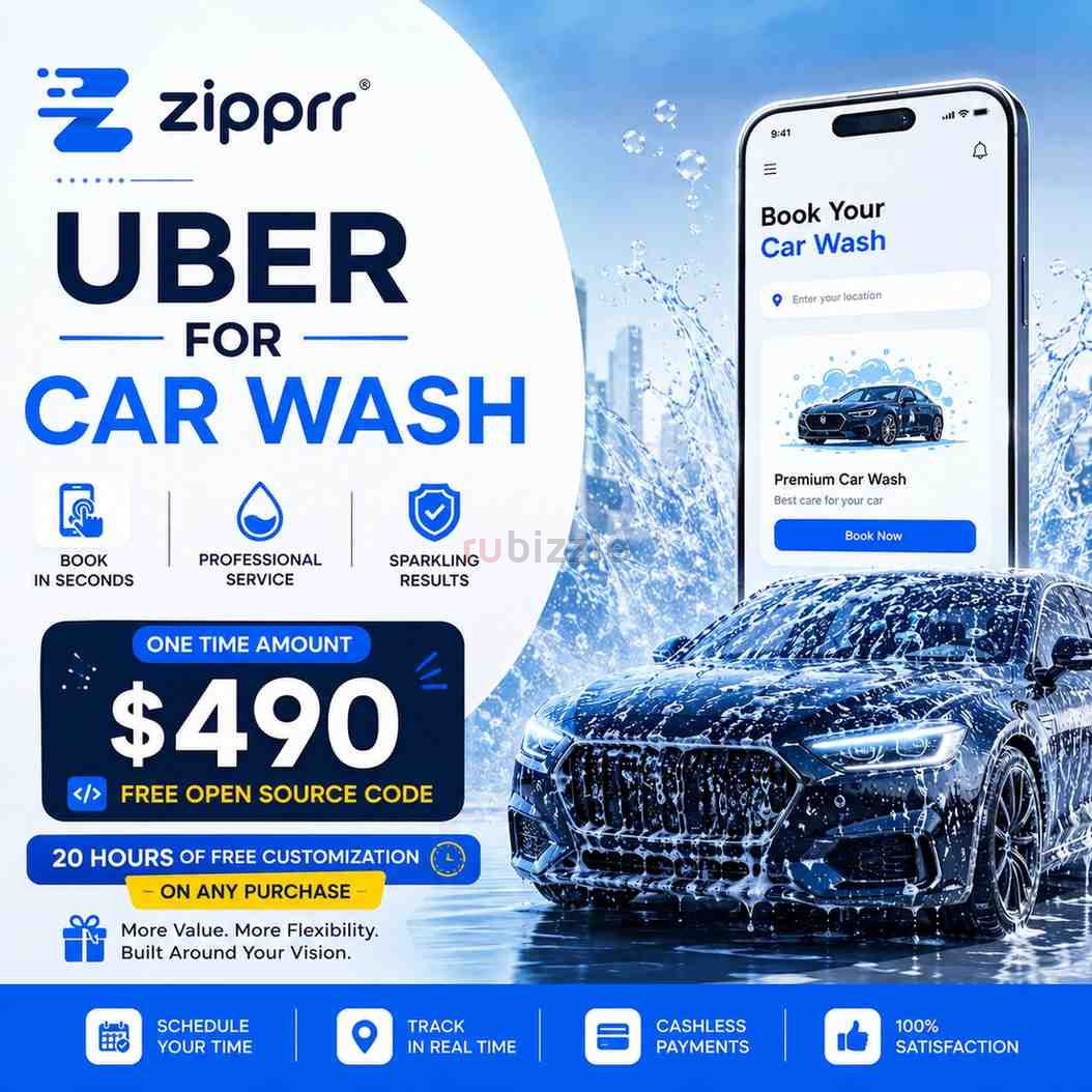 Zipprr Uber for Car Wash — Complete App for Doorstep Detailing