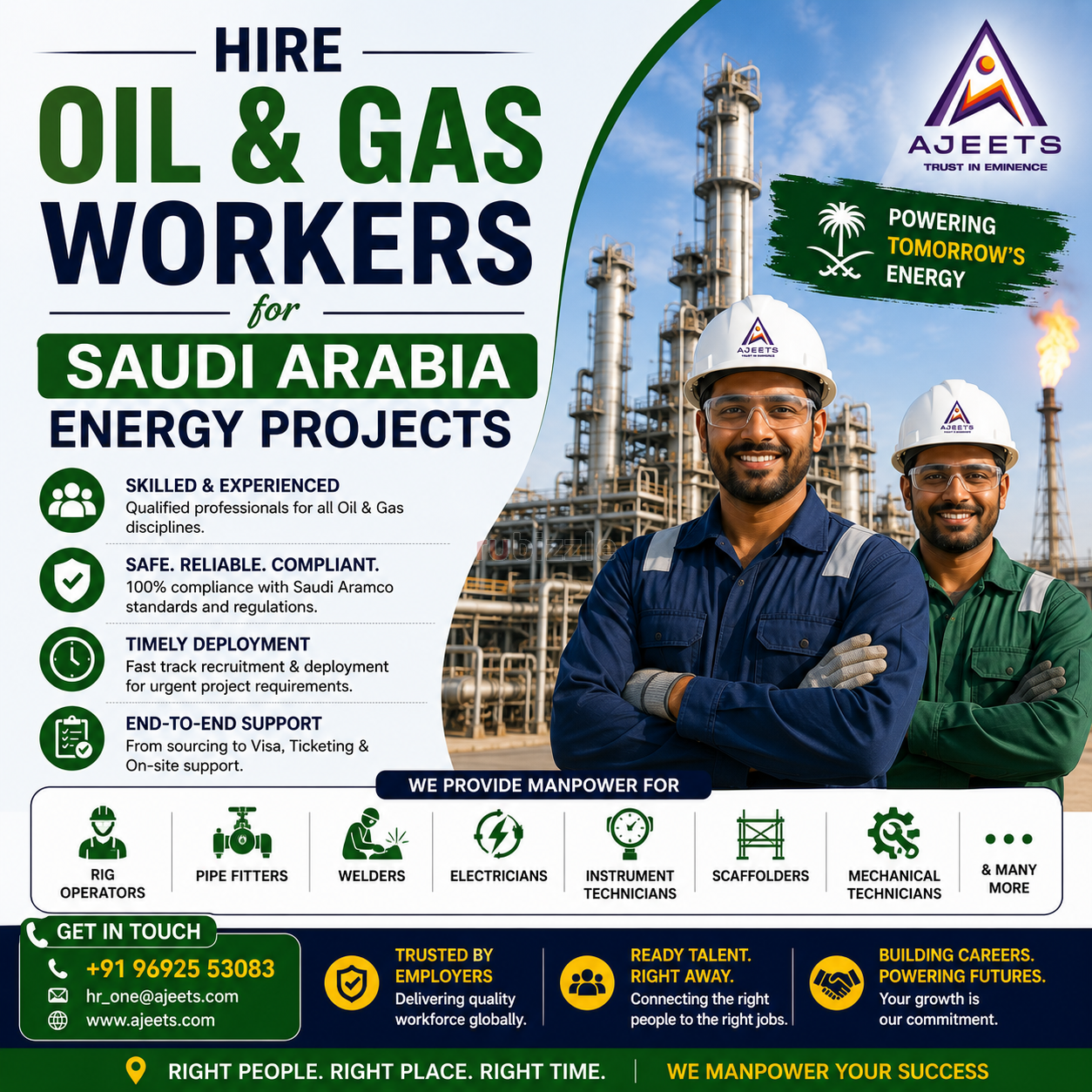 Hire Oil & Gas Workers for Dammam Energy Projects