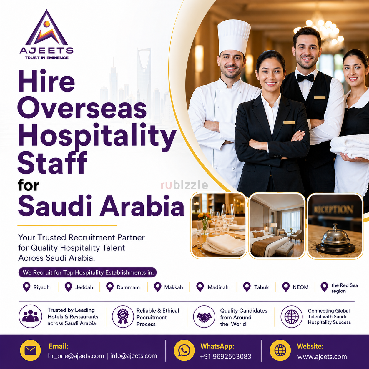 Tourism & Hospitality Recruitment Services for Saudi Arabia