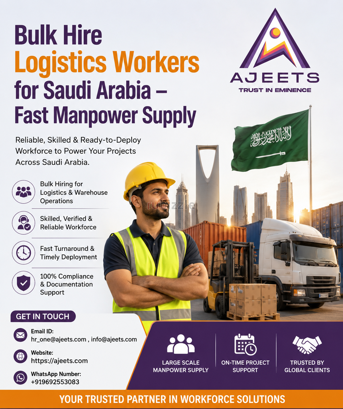 Bulk Hire Logistics Workers for Saudi Arabia – Fast Manpower Supply