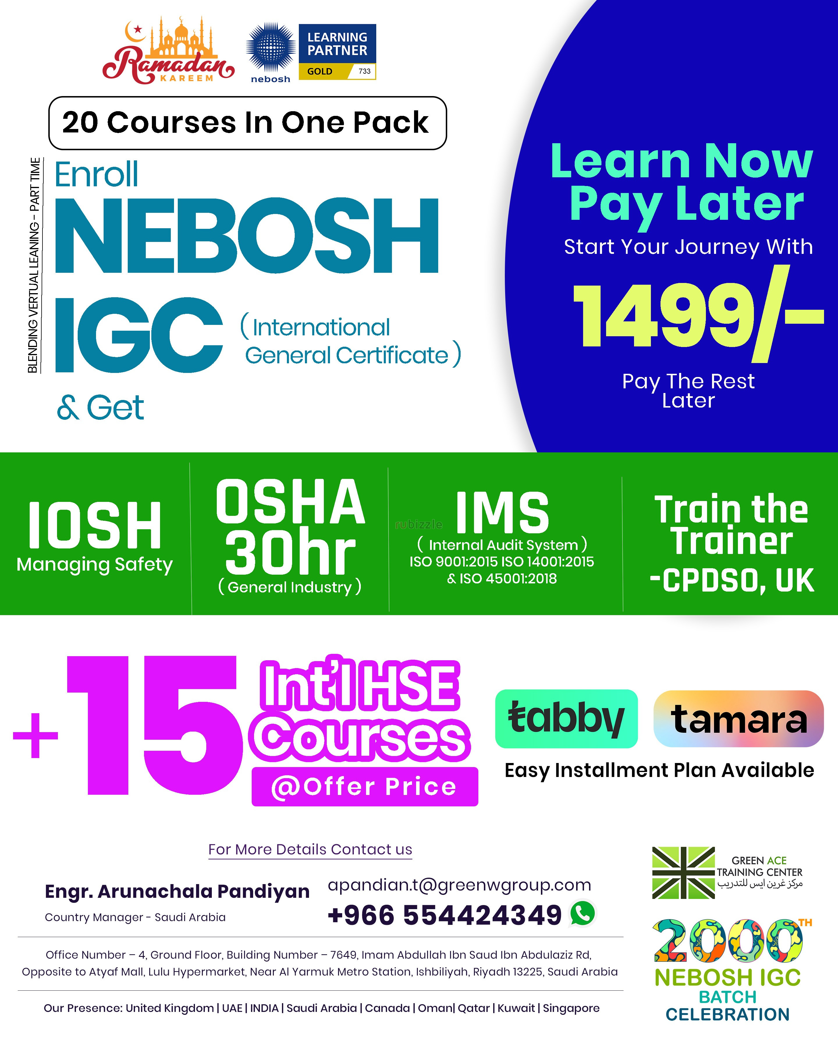 NEBOSH IGC Training in Riyadh