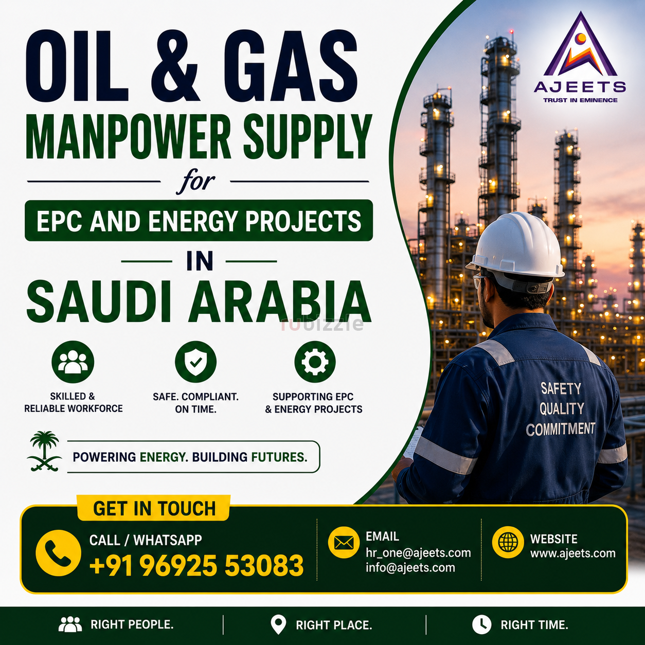 Oil & Gas Manpower Supply for EPC and Energy Projects in Saudi Arabia