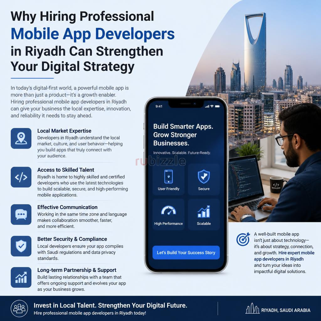 Find Skilled Mobile App Developers in Riyadh for Startup and Enterpris