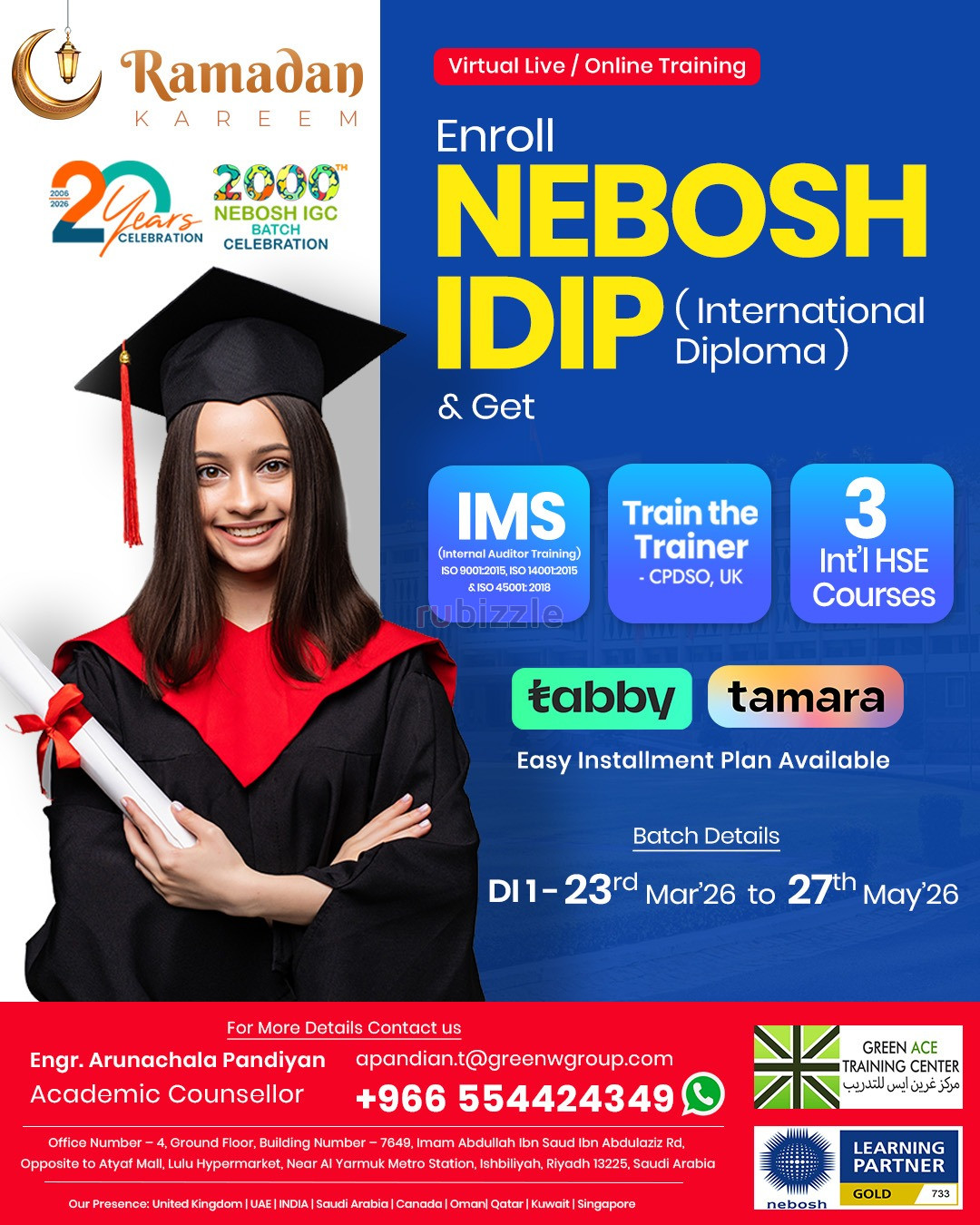 NEBOSH IDIP Training in Dammam | Green World Group Saudi