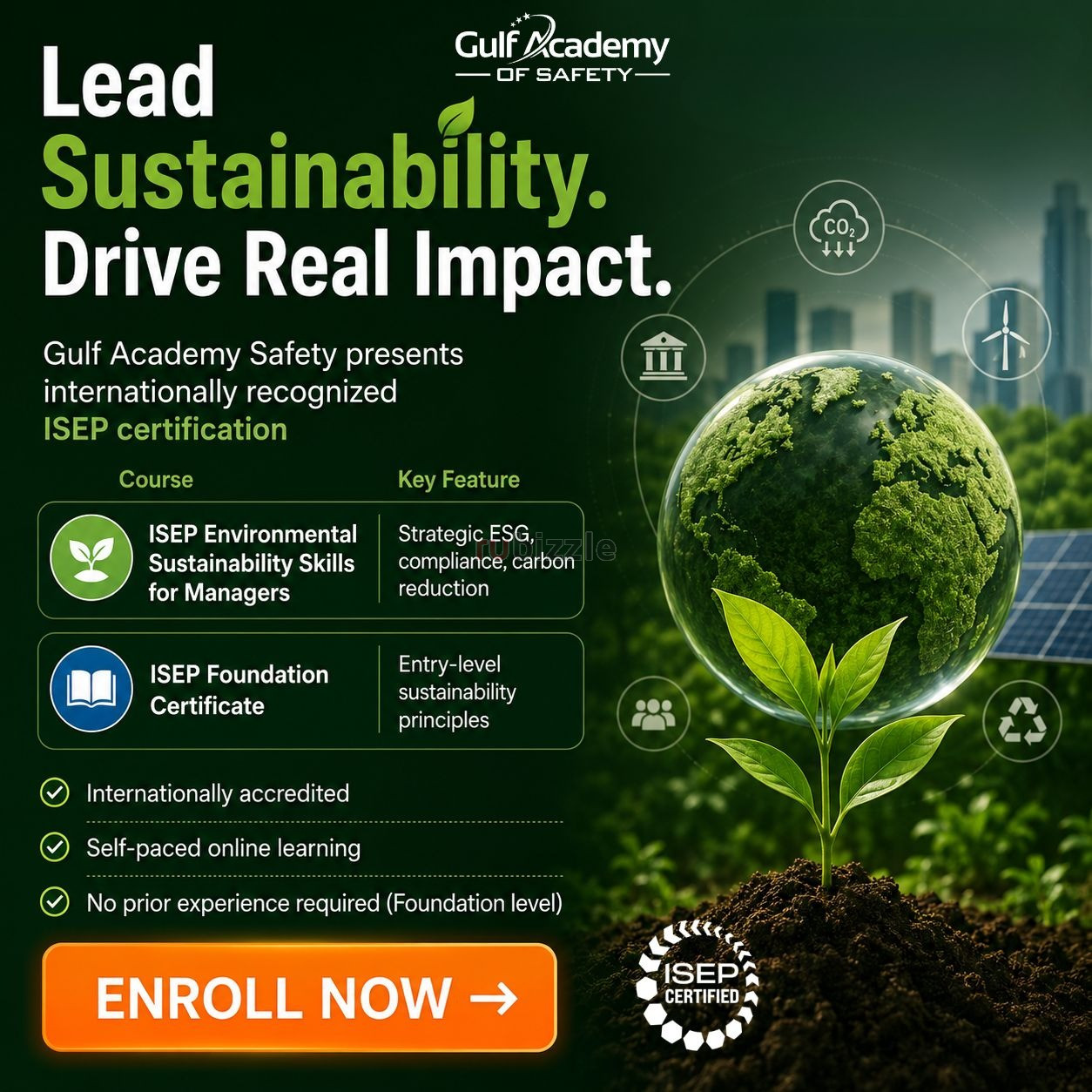 Sustainability Skills – ISEP for Managers At Gulf Academy Safety