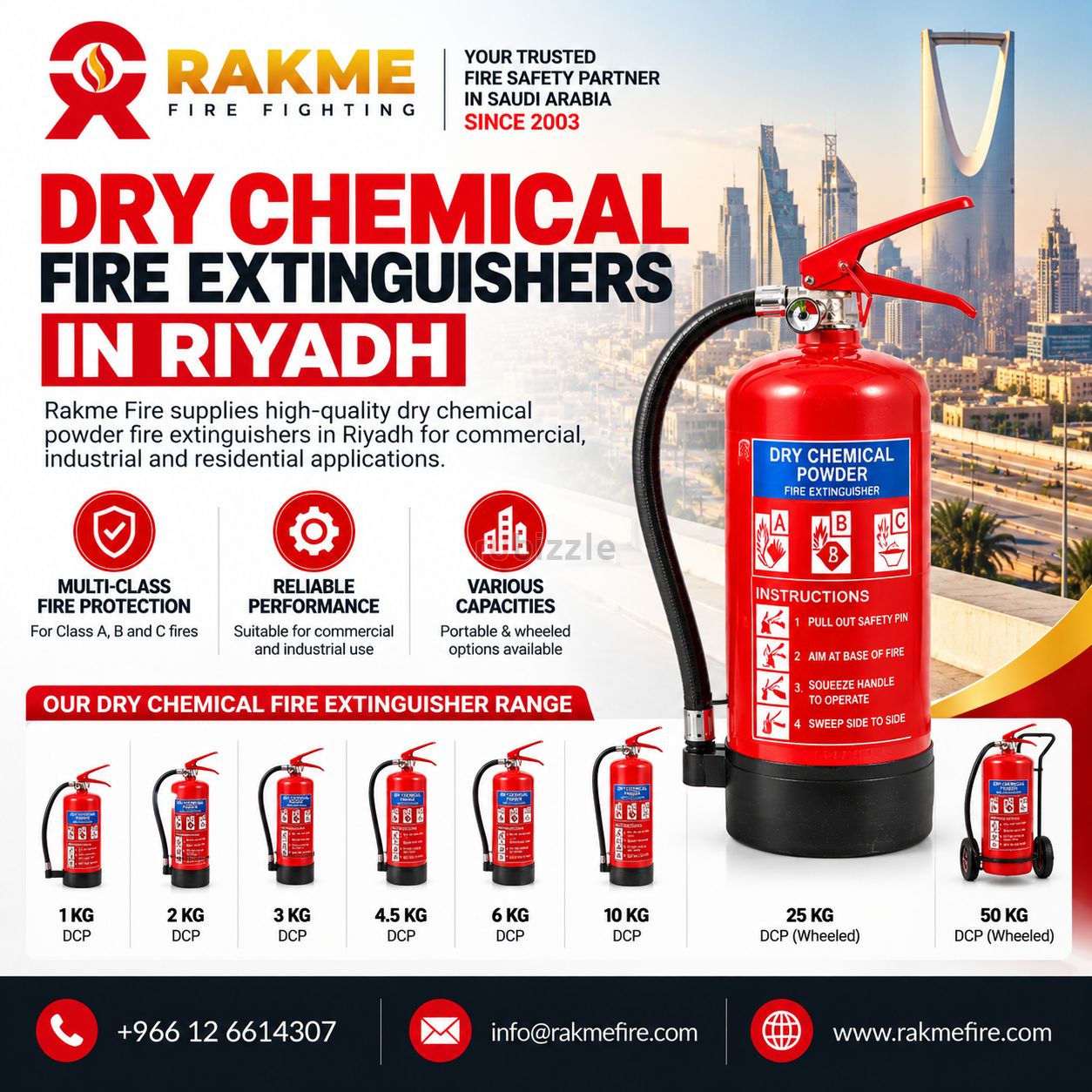 Dry Chemical Fire Extinguishers in Riyadh