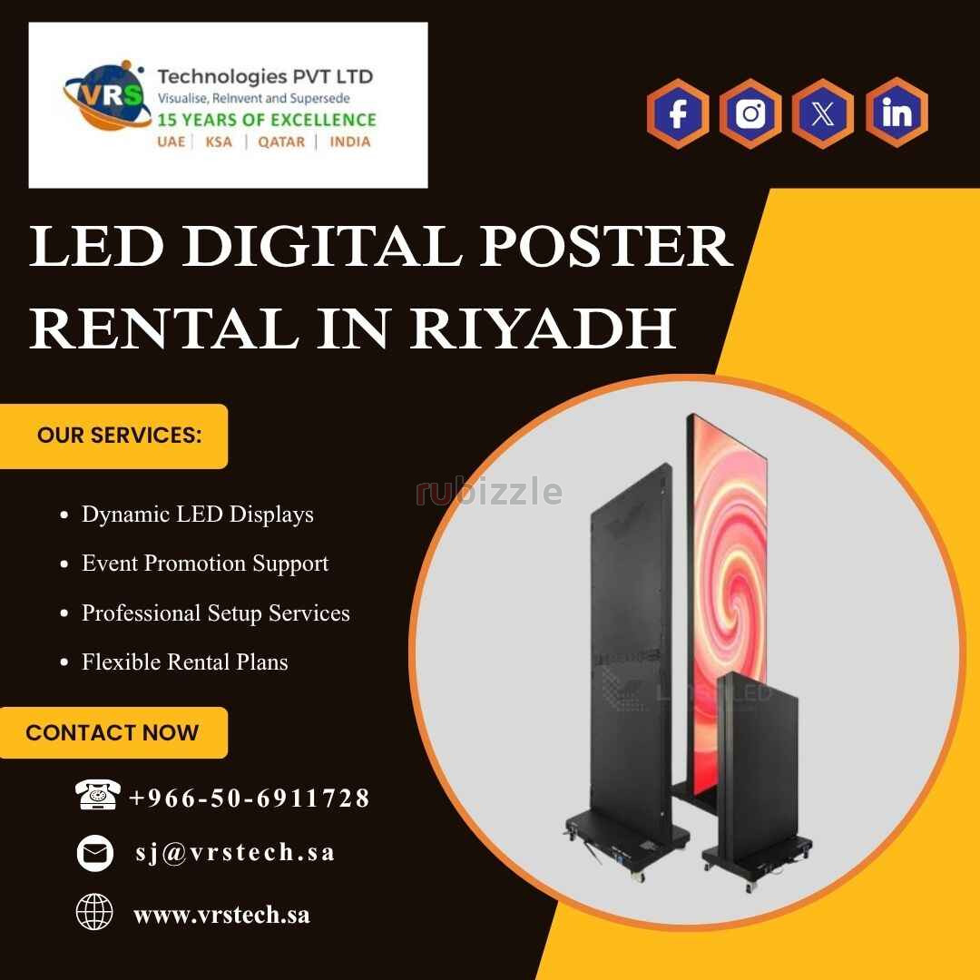 How Can LED Digital Poster Rental Riyadh Boost Visibility?