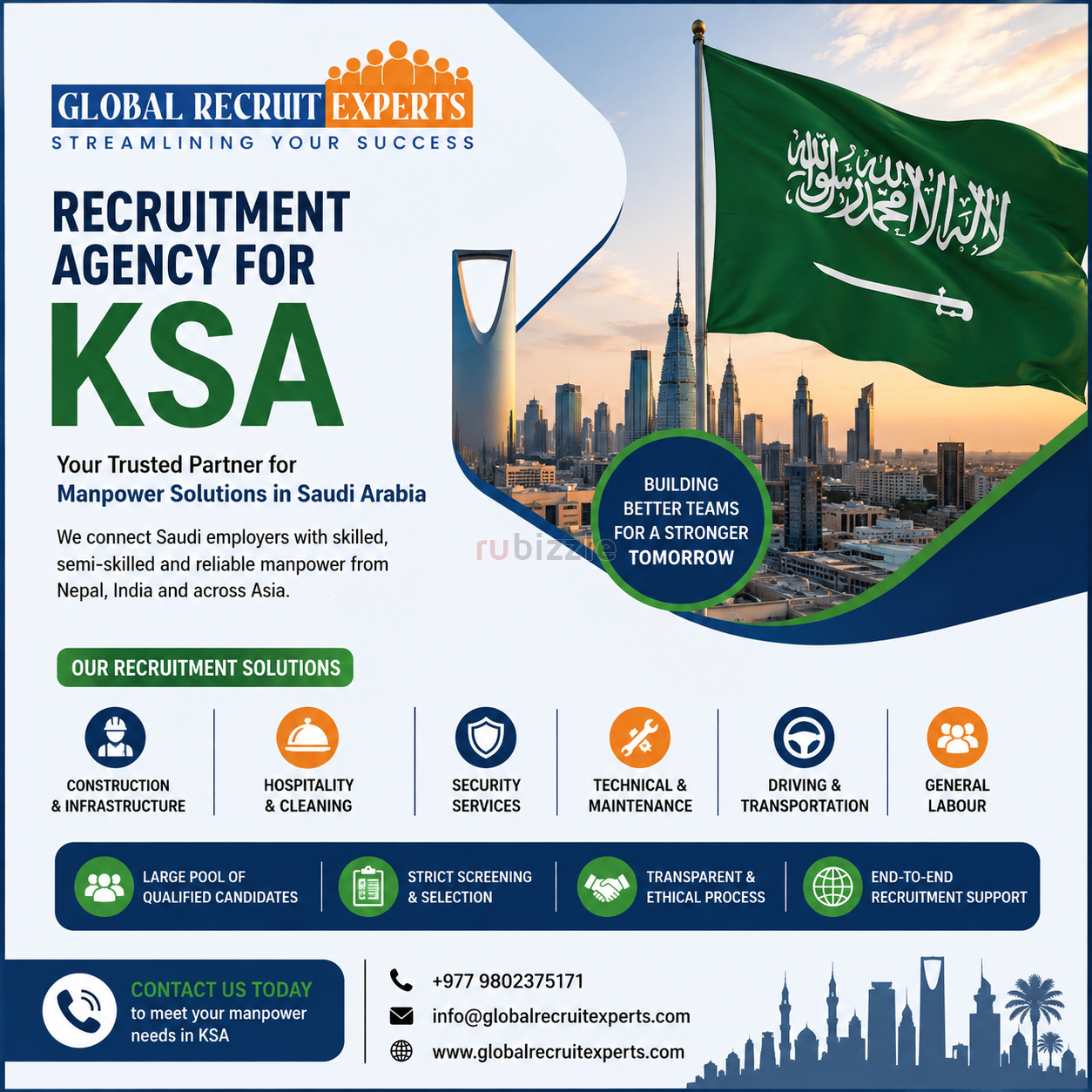 Recruitment Agency for Saudi Arabia | Hire Skilled Manpower from Nepal