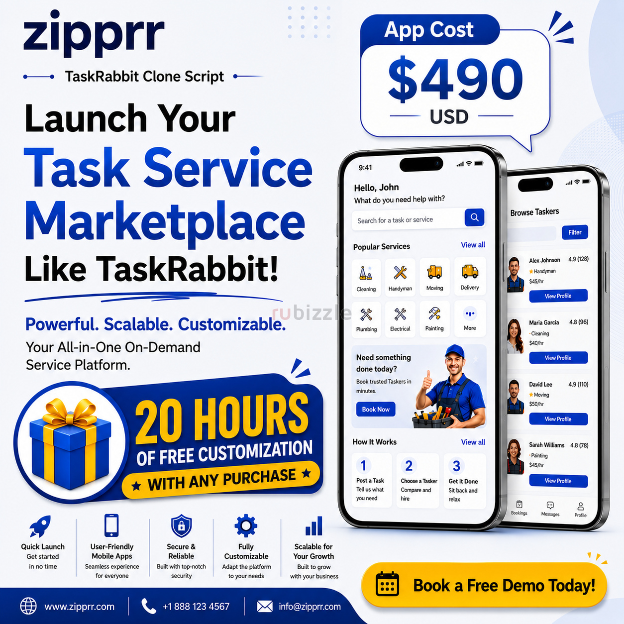 LAUNCH Your Own Handy-for-X Marketplace with Zipprr's $490 Taskrabbit