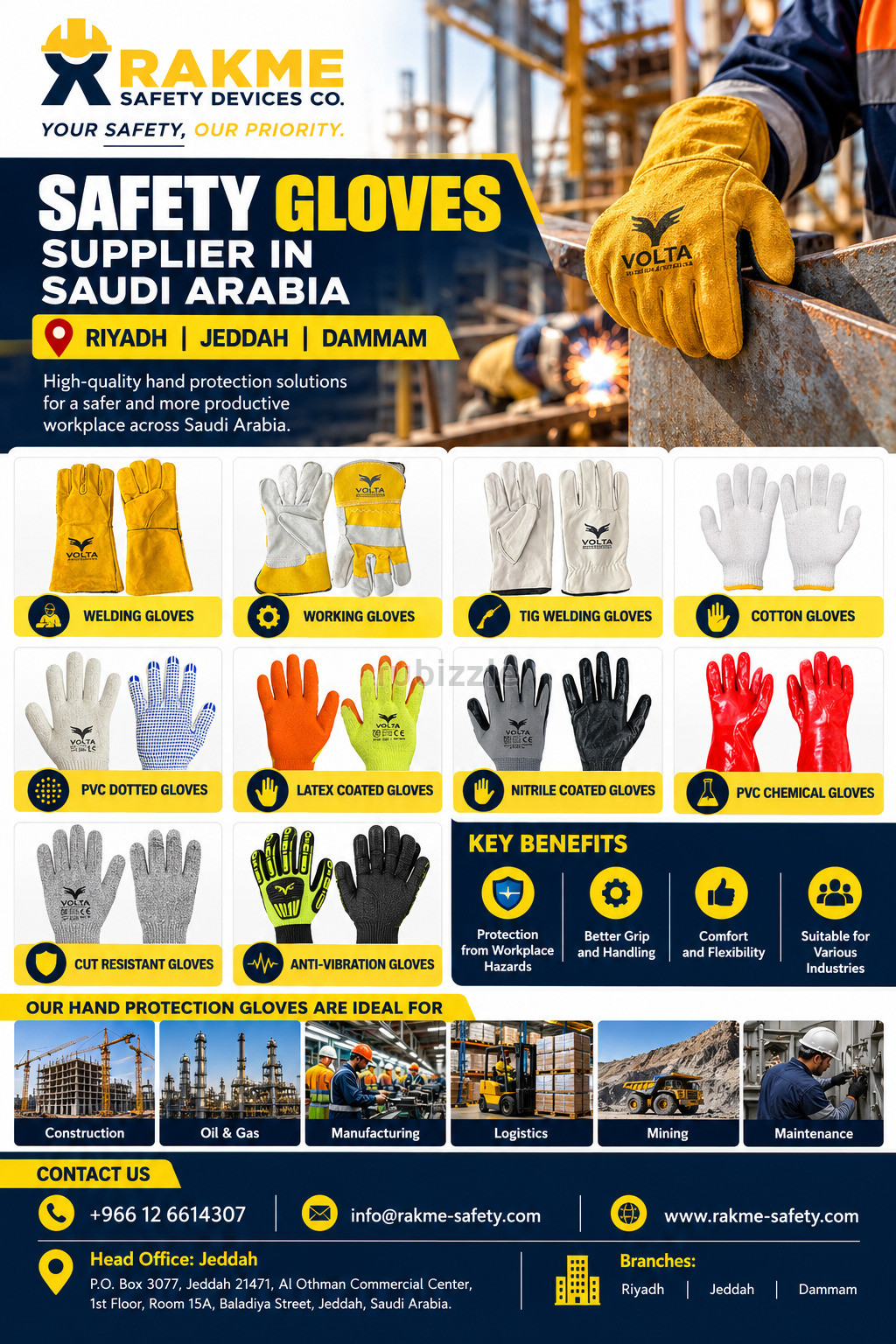 Safety Gloves Supplier in Saudi Arabia